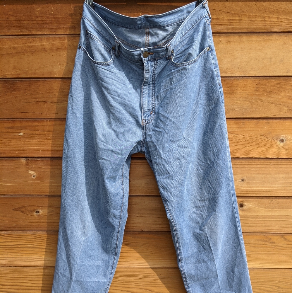 Kenzo Jeans Loose Baggy Fit Light Blue Wash Pants